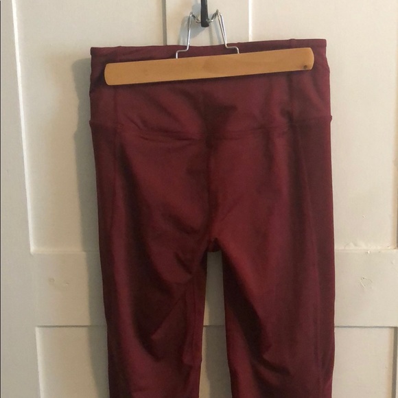 Free people Burgundy mesh inset leggings - Picture 2 of 2